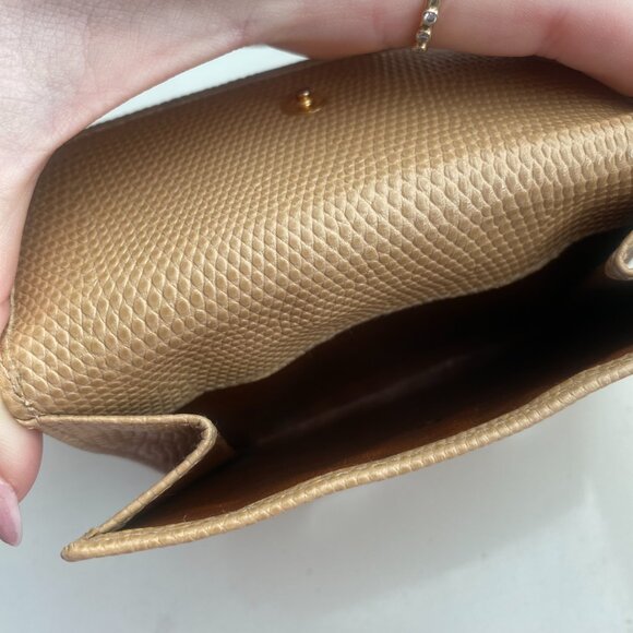 Salvatore Ferragamo Bifold Leather Wallet - Beige Vara Bow - Picture 8 of 12